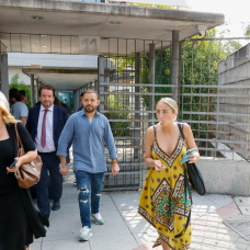 Rocio Flores y David Flores, en los juzgados en 2023.