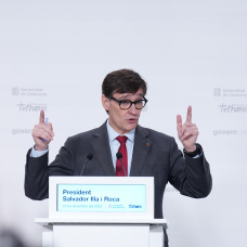 El presidente de la  Generalitat de Cataluña, Salvador Illa