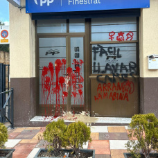 Sede del PP en Finestrat vandalizada