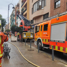Intervención de los bomberos en Quart