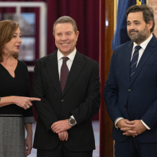 El presidente de Castilla-La Mancha, Emiliano García-Page, y el presidente del PP de Castilla La-Mancha, Paco Núñez