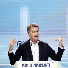 Alberto Núñez Fejóo, en la Interparlamentaria del PP