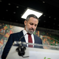 El presidente de VOX, Santiago Abascal.