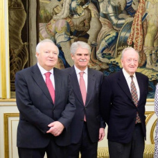 Miguel Ángel Moratinos, Alfonso Dastis y Carlos Westendorp