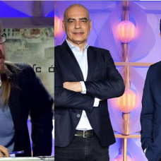 Pablo Fernández junto a los presentadores de Código 10 de Cuatro