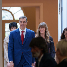 Pedro Sánchez y Begoña Gómez, en La Moncloa.