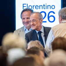 Florentino Perez, en el acto de cierre de campaña