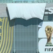 El logo de Levi's tapado en el Mundial 2026.