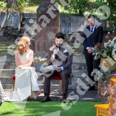 Liltih Verstrynge y Rodrigo Amírola durante su boda, foto en EXCLUSIVA