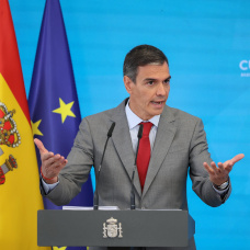 Pedro Sánchez en su balance de curso