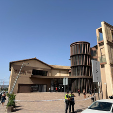 Imagen del Museo de Villena acordonado tras el robo del Tesoro