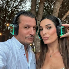 Verónica Hidalgo y su marido.