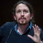 Pablo Iglesias, en la Universidad Complutense