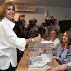 Cospedal votando en Albacete.