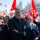 En una manifestación del 1 de mayo en Madrid.