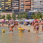 Zona accesible de la playa de El Postiguet de Alicante.