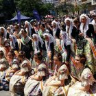 Las representantes de las fiestas de  Alicante, Valencia y Castellón se dan cita en la mascletà.