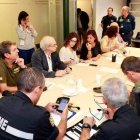 Francina Armengol en una reunión en Sant Llorenç.