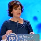 Soraya durante su discurso.