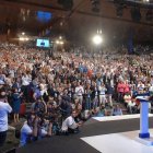 Pablo Casado durante su primer discurso ya como presidente del PP.