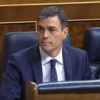 Ésta es la cara que puso Pedro Sánchez.