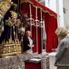 Este año la Reina Sofía no se acercó al Cristo de Medinaceli como hacía todos los años anteriores.