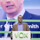 Ortega Smith durante su participación en la Asamblea General de Vox.