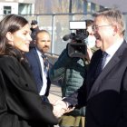 Su Majestad la Reina Letizia y el presidente Ximo Puig.