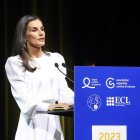 Reina Letizia en la European Conference on Tobacco or Health.