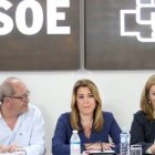 Susana Díaz, este lunes durante la reunión de la ejecutiva del PSOE-A.