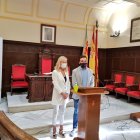 La exconsellera de Justicia, Gabriela Bravo, y el alcalde de Sagunto, Darío Moreno.