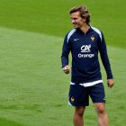 Griezmann, entrenando con Francia.