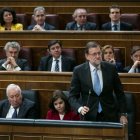 Rajoy presidiendo la bancada del PP.