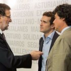 Rajoy, Casado y Moragas.