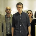 Errejón, junto al catalán Domenech y la gallega Fernández.