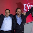 Iglesias cerró junto a Tsipras la campaña electoral de Tsipras en 2015.