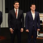 Representantes de los partidos más importantes, en el debate a cuatro celebrado para las Generales de junio de 2016