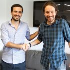 Alberto Garzón y Pablo Iglesias, cuando se hicieron aliados y eran los más valorados según el CIS (EP)