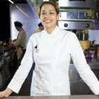 María Marte, en su cocina en el Club Allard