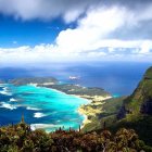 Vista aérea de la isla de Lord Howe en Australia.