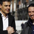 Sánchez e Iglesias, en marzo de 2016 (EP)