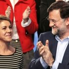 Cospedal y Rajoy, en uno de los congresos en que fue elegida secretaria general del PP