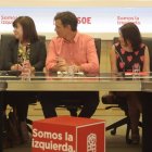 La cúpula del PSOE durante su última reunión en Ferraz.