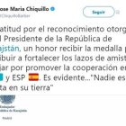 Una medalla exsoviética para el alcaldable popular