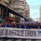 Imagen de la última manifestación celebrada en Murcia donde se pedía agua del trasvase y la suprensión del "tasazo".