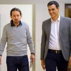 Pablo Iglesias y Pedro Sánchez, en una imagen de archivo.