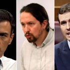 La partida entre Sánchez e Iglesias que acabó a puñetazos y ganó Casado