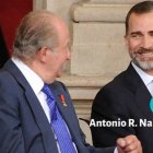 El Rey Felipe y el Rey Juan Carlos, en 2015