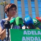 La candidata de Adelante Andalucía a las elecciones del 19J, Teresa Rodríguez, en Cádiz.