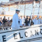 El Rey Felipe en los actos conmemorativos del V centerario de la vuelta al mundo de Elcano.